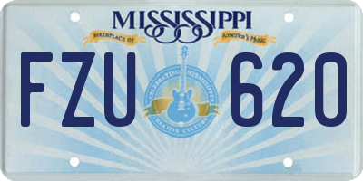 MS license plate FZU620