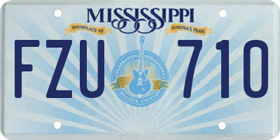 MS license plate FZU710