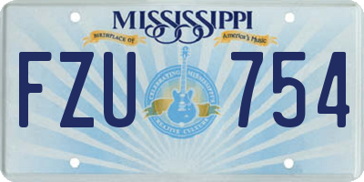 MS license plate FZU754