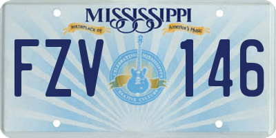 MS license plate FZV146