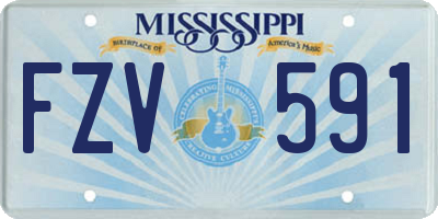 MS license plate FZV591