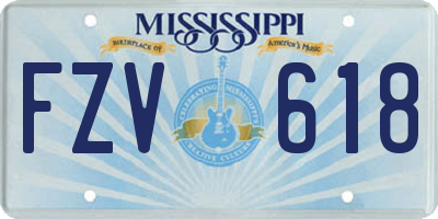 MS license plate FZV618