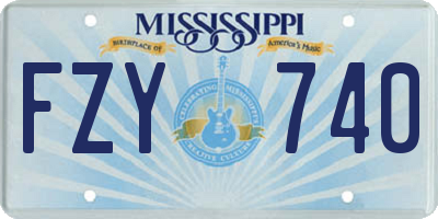 MS license plate FZY740
