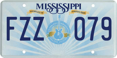MS license plate FZZ079