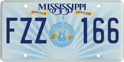 MS license plate FZZ166
