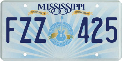 MS license plate FZZ425