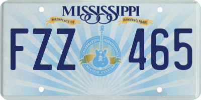 MS license plate FZZ465