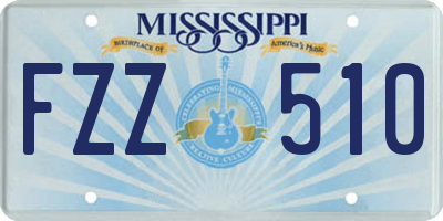 MS license plate FZZ510