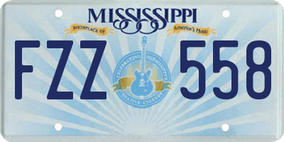 MS license plate FZZ558