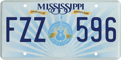 MS license plate FZZ596