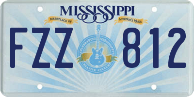 MS license plate FZZ812