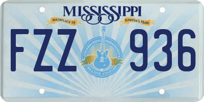 MS license plate FZZ936