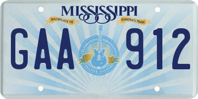 MS license plate GAA912