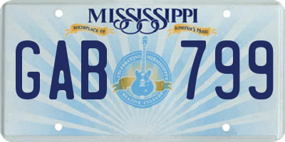 MS license plate GAB799