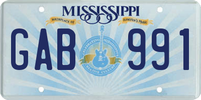 MS license plate GAB991