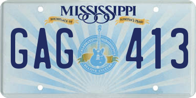 MS license plate GAG413