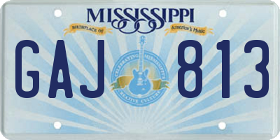 MS license plate GAJ813