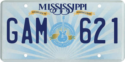 MS license plate GAM621