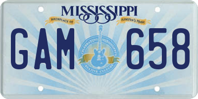 MS license plate GAM658