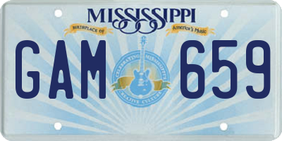 MS license plate GAM659
