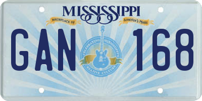 MS license plate GAN168
