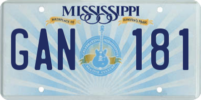 MS license plate GAN181