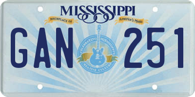 MS license plate GAN251