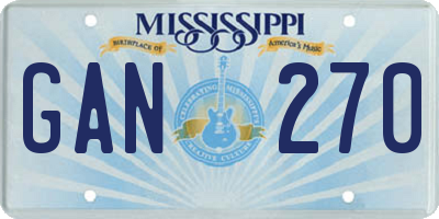 MS license plate GAN270