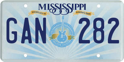 MS license plate GAN282