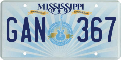 MS license plate GAN367