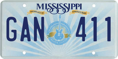 MS license plate GAN411