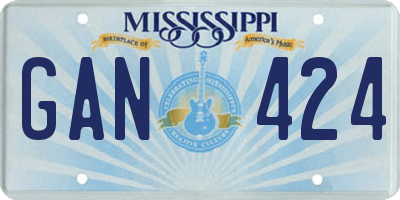 MS license plate GAN424