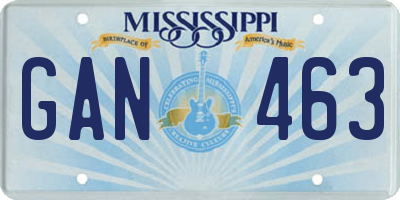 MS license plate GAN463