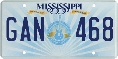 MS license plate GAN468
