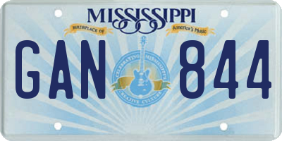 MS license plate GAN844