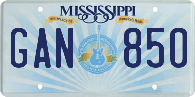 MS license plate GAN850