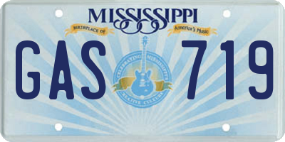 MS license plate GAS719