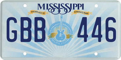 MS license plate GBB446