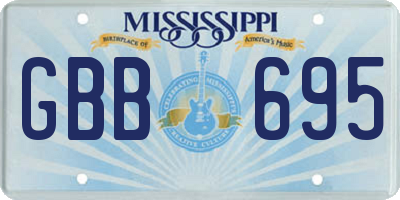 MS license plate GBB695
