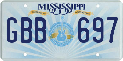 MS license plate GBB697