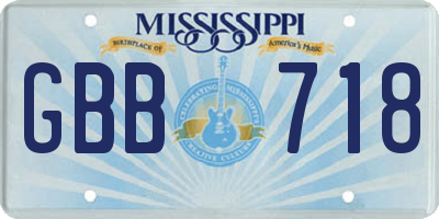 MS license plate GBB718