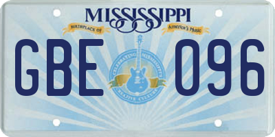 MS license plate GBE096
