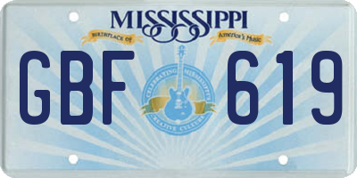 MS license plate GBF619
