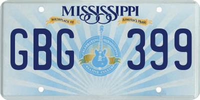 MS license plate GBG399