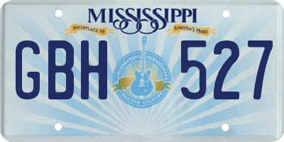 MS license plate GBH527