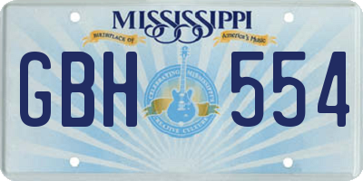 MS license plate GBH554