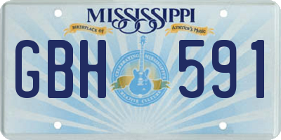 MS license plate GBH591
