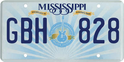 MS license plate GBH828