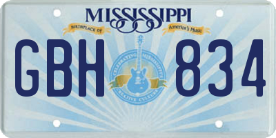 MS license plate GBH834