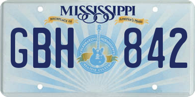 MS license plate GBH842